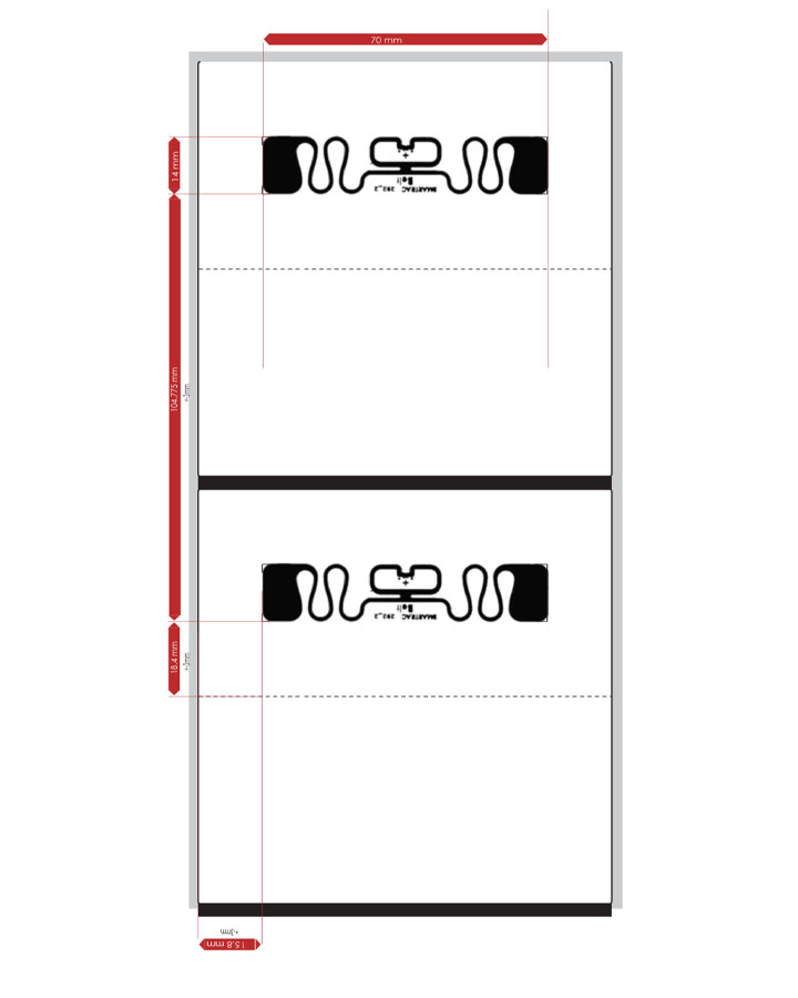 D00800SB000 Etiqueta adhesiva 4” X 4”